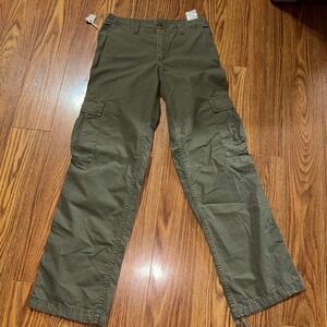 Vintage Y2k CARHARTT Cargo Pants Women's Khaki‎ green Size 26 baggy cargo NWOT